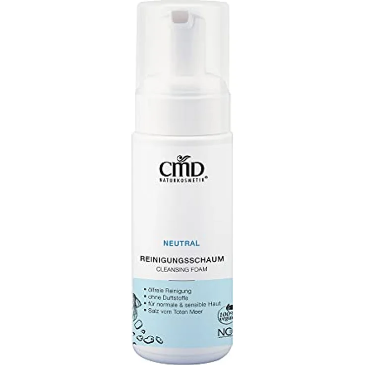 CMD Naturkosmetik Neutral Reinigungsschaum, Cleansing Foam 150 ml, ölfrei, ohne Alkohol und Duftstoffe