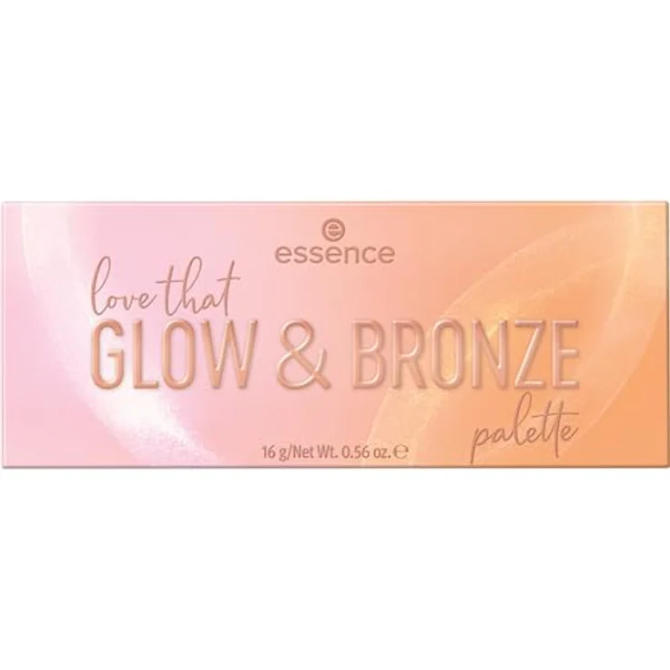 essence cosmetics love that GLOW & BRONZE palette, Highlighter Palette, Mehrfarbig, hochpigmentiert, schimmernd, farbintensiv, vegan, ölfrei, 1er Pack (16g) – Bild 3