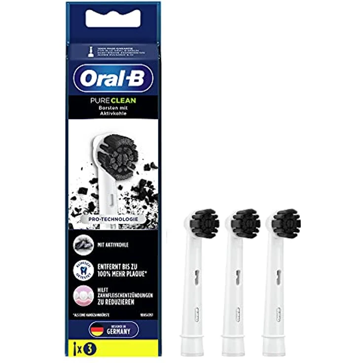 Oral-B Pure Clean 3er Aufsteckbürste, weiß – Bild 2