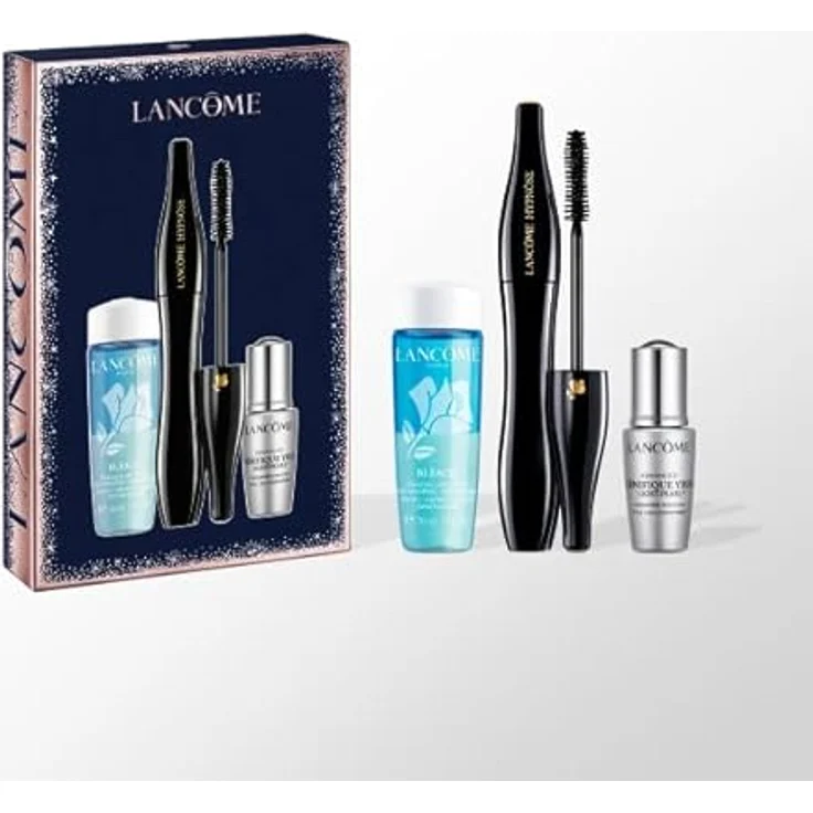 Lancôme Hypnôse Mascara Set, Mascara 6,2 ml + Génifique Yeux Light-Pearl 5 ml + Bi-Facial 30 ml, tiefschwarz, intensive Fülle und dramatische Länge – Bild 1