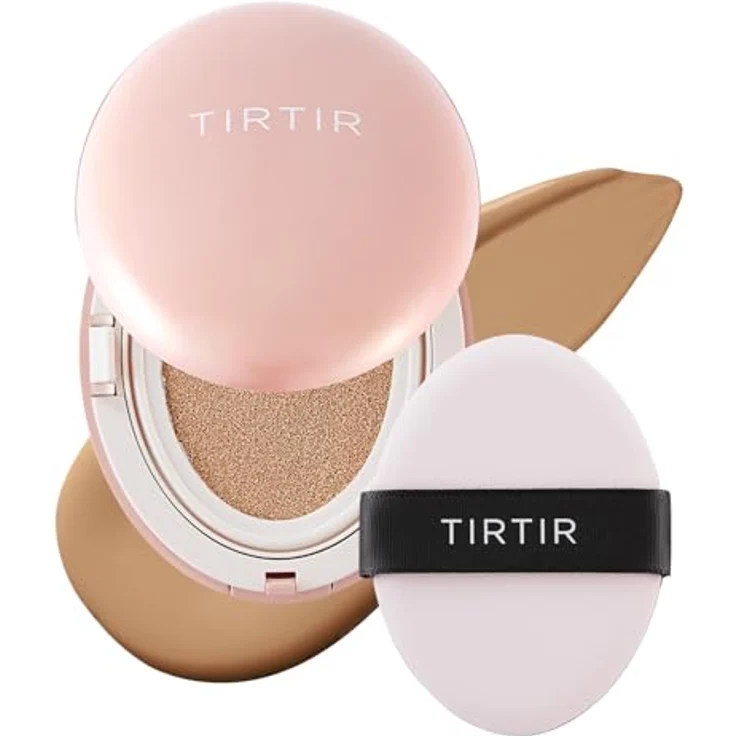 TIRTIR Mask Fit All Cover Pink Cushion Foundation, Hohe Deckkraft, Samtig-Mattes Finish, Neutralisiert Rötungen, 29N Natural Beige, 0,63 Fl Oz – Bild 1