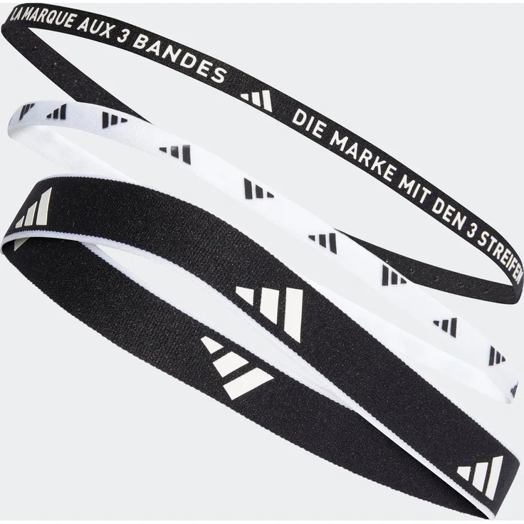 adidas Performance Haarband MULTIPLE WIDTH TRAINING HAARBÄNDER, 3ERPACK in verschiedenen Breiten, Silikon-Noppen, recyceltes Material, blau