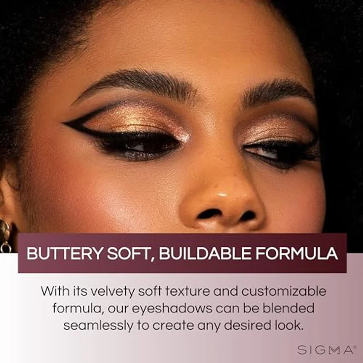 Sigma Beauty Cor-de-Rosa Eyeshadow Palette, Lidschatten-Palette mit 12 hochpigmentierten Farbtönen und Pinselchen, 16.24 g – Bild 5