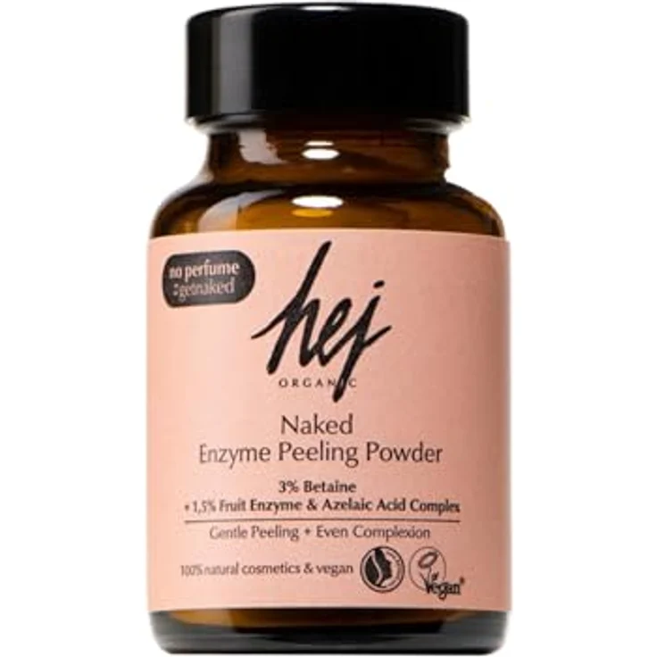 Hej Organic Naked Enzyme Peeling Powder, Gesichtspeeling für Damen mit Bio-Aprikosenkern und Azelainsäure, 30 g – Bild 1