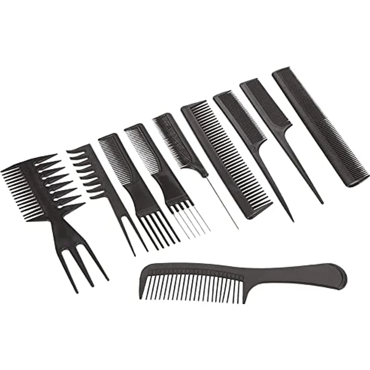 Carbon Kamm Set Frisierkämme Profi Haar Styling Kämme [10er Set] – Bild 1