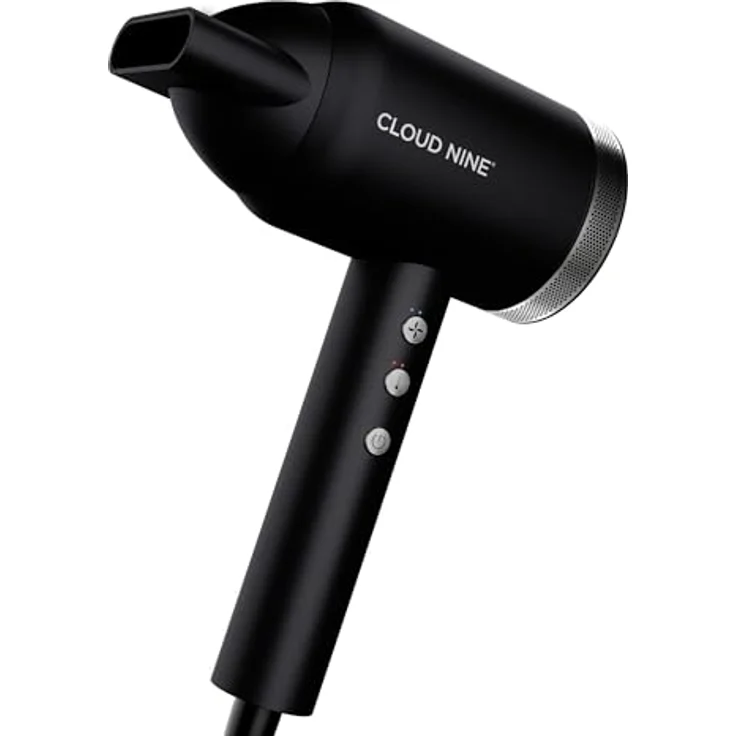 Cloud Nine The Airshot Pro, Haartrockner in Schwarz mit Ionentechnologie und magnetischen Aufsätzen, ultraleicht, leise und Hitzeschutzfunktion – Bild 2