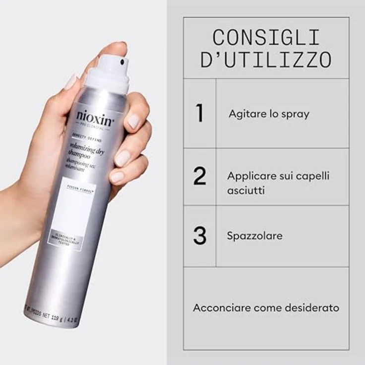 NIOXIN Density Defend Trockenshampoo Volumengebend mit Pfefferminzöl, 180 ml – Bild 5