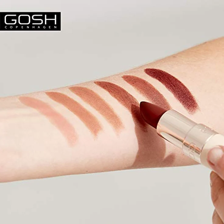 GOSH Luxury Nude Lippenstift 002 Undressed, semi-matt mit leichtem Schimmer, feuchtigkeitsspendend, parfümfrei & 100% vegan – Bild 5