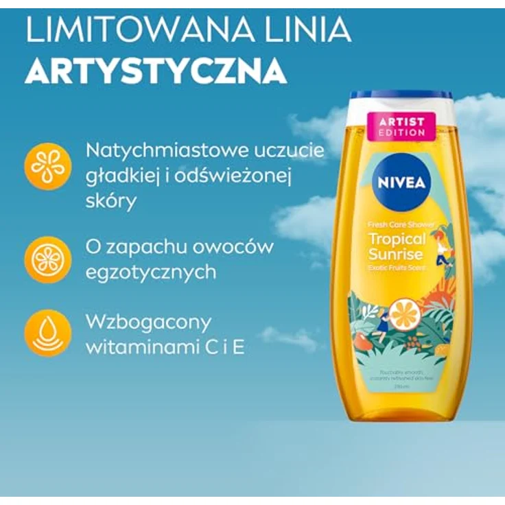 NIVEA Exotic Feeling Duschgel 250 ml, pH-hautneutral, dermatologisch getestet, ohne Mikroplastik, Duft von exotischen Früchten – Bild 3