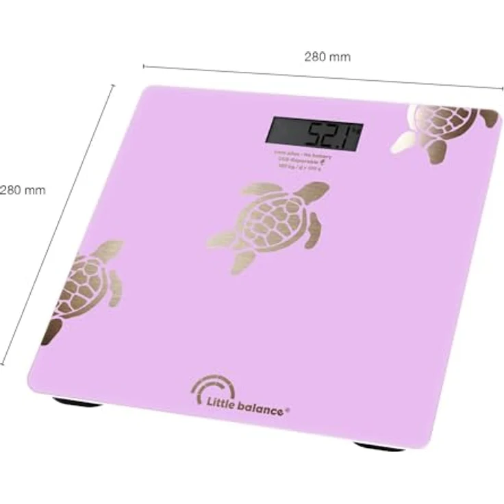 Little Balance 8729, Digitale Personenwaage mit LCD-Display, maximal 180 kg, Lithium-Ionen-Akku – Bild 2