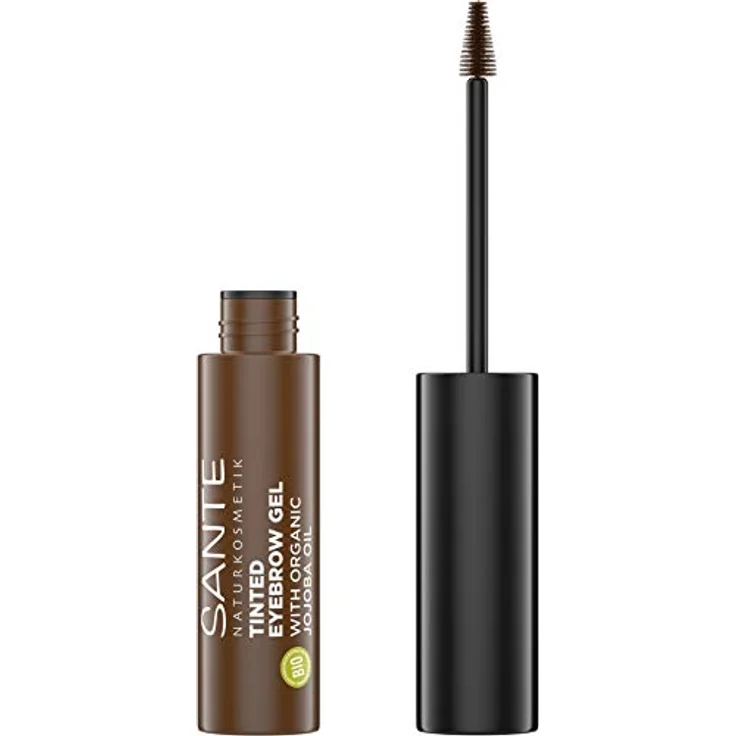 SANTE Naturkosmetik Augenbrauen-Gel, Farbe Braun, Tinted Eyebrow Gel 02 für dunklere Augenbrauenfarbe, Bringt Brauen in Form & füllt Lücken auf, Vegan, 3, 5ml – Bild 1