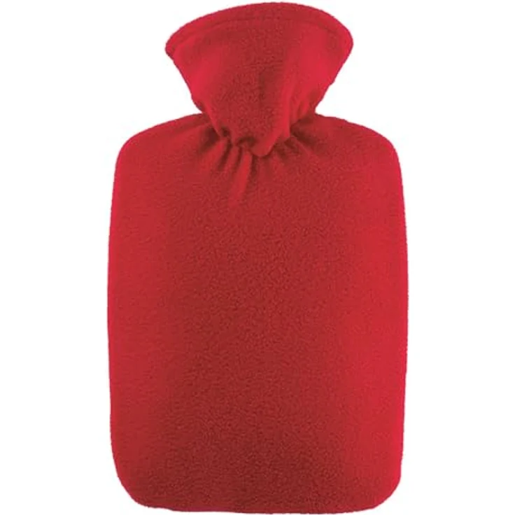 Hugo Frosch Wärmflasche Klassik Fleecebezug 1,8 l rot (0411) – Bild 2
