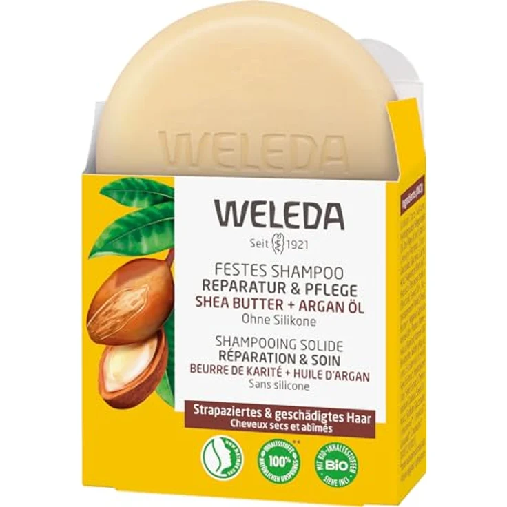 WELEDA Bio Festes Shampoo Reparatur & Pflege - Vegan & Silikonfrei, 50g – Bild 2