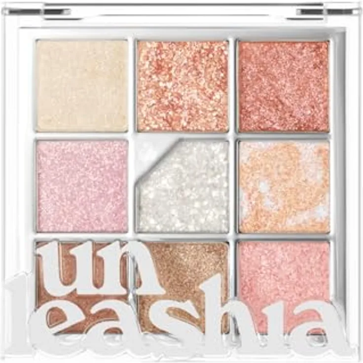 Unleashia Glitterpedia Eye Palette, Lidschattenpalette Farbton No.1 All Of Glitter, 6.2 g mit intensiver Pigmentierung und Glitzereffekt