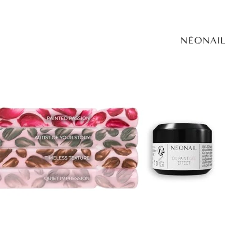 NEONAIL Unwritten Canvas Oil Paint Gel Effect Kunstnägel, 3D Nail Art in mattem Rot, 5 g – Bild 4