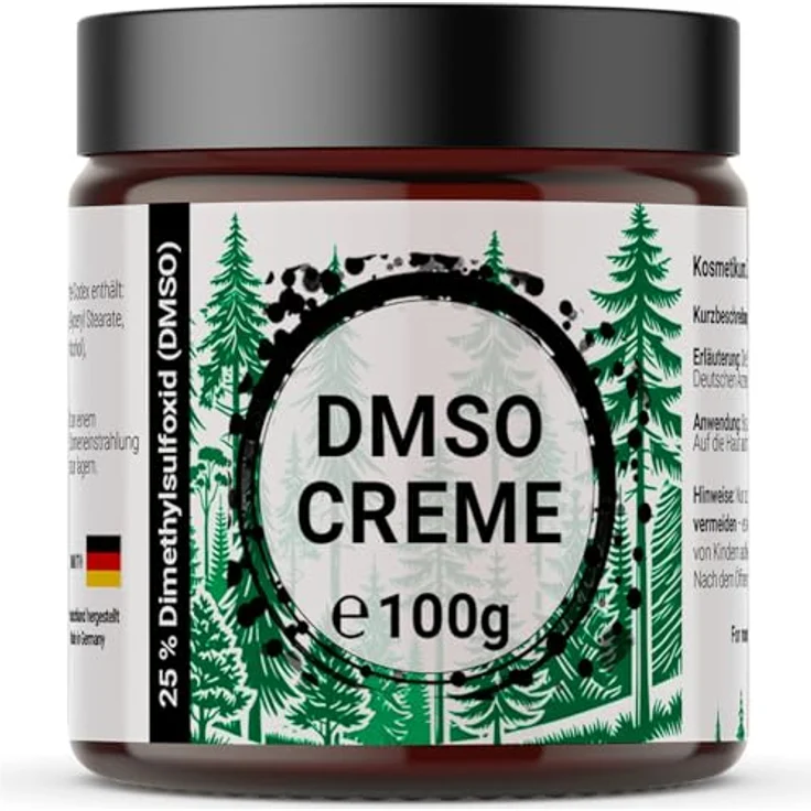 BMUT 1x 100g DMSO Creme, 25% Dimethylsulfoxid 99,9% Reinheit, Ph. Eur. in Basicreme – DAC, hocheffektiv im Glastiegel – Bild 1