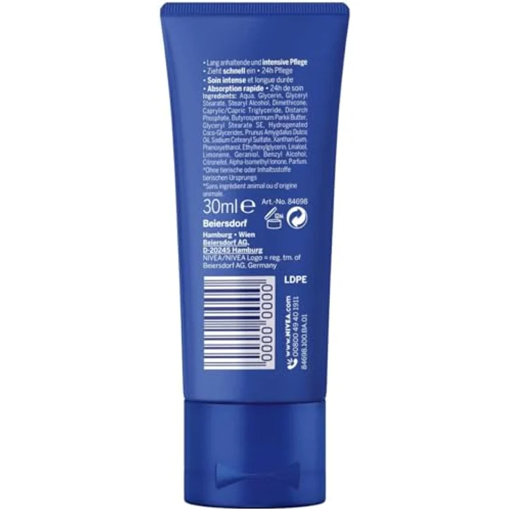 NIVEA Hand Intensive Pflege Handcreme 30 ml – Bild 2