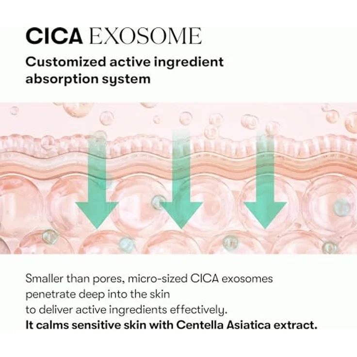 VT Cosmetics PDRN Cica Exosome Firming Ampoule 30 ml, Gesichtsserum für Feuchtigkeit, Elastizität und Hautberuhigung – Bild 4