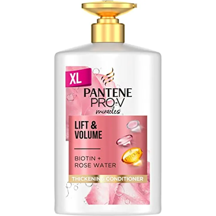 Pantene Pro-V Lift & Volume Pflegespülung mit Biotin & Rosenwasser |Für sofortige Fülle und sichtbar dickeres Haar | XL-Flasche Mit Pumpspender, 1 L