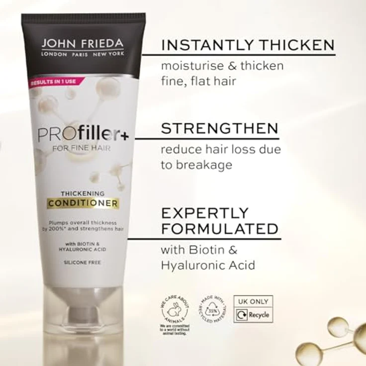 John Frieda PROfiller+ Conditioner für feines Haar, 250 ml, Volumen & Pflege, vegan, silikonfrei – Bild 3