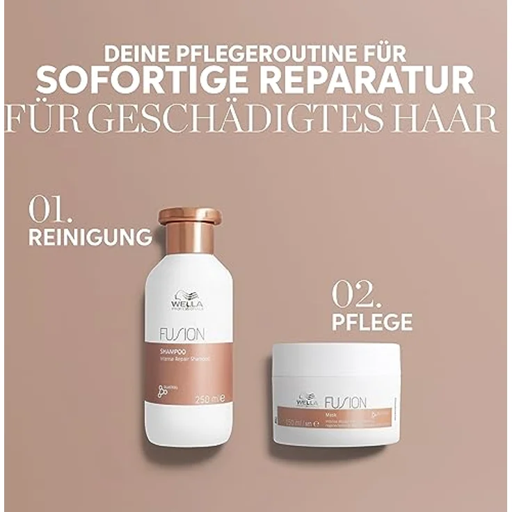 Wella Professionals Fusion Intense Repair Shampoo - Tiefenreinigung für kaputtes Haar - Haarshampoo für bessere Kämmbarkeit - 250 ml – Bild 4