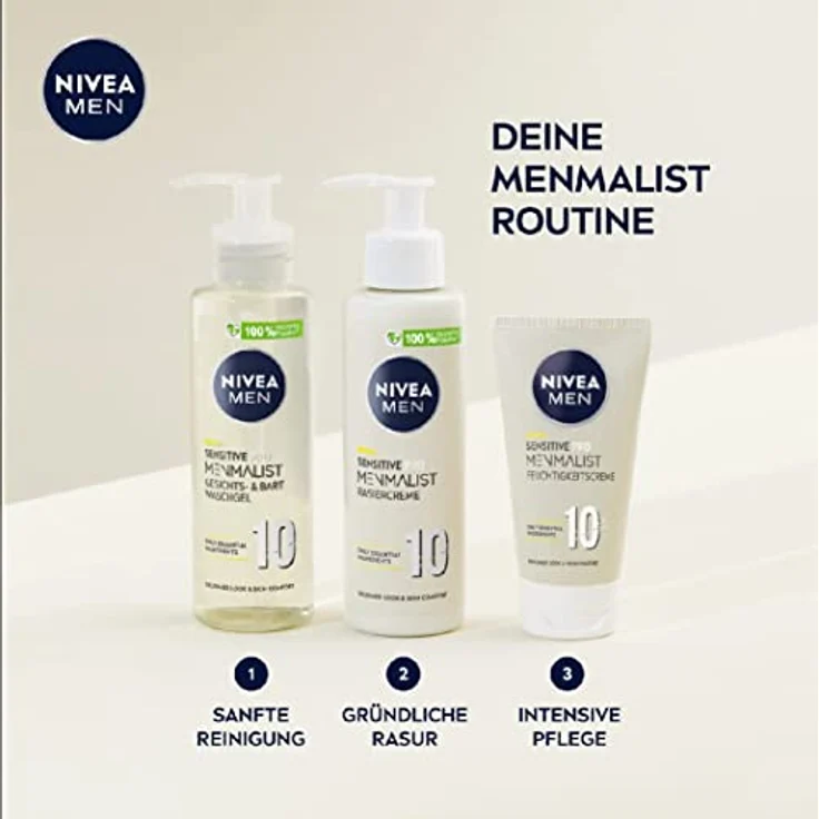 Nivea Nivea Men Sensitive Pro Menmalist Gesicht- Und Bart Waschgel Gesichtsreinigung 200 ml Herren – Bild 7