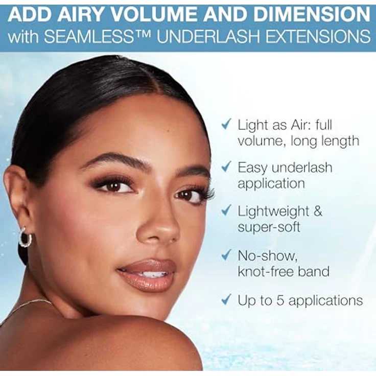 Ardell Seamless Underlash Extensions Light as Air Refill, 1er-Pack - Leichte Verarbeitung, anpassbare Fasern in 4 Längen, nahtlose Mischung, Make-up-Accessoires – Bild 2