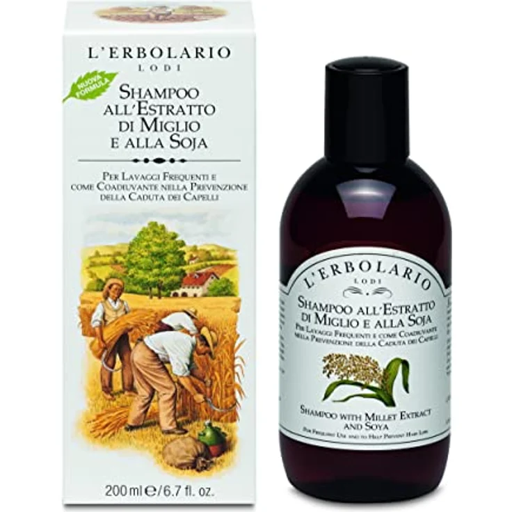L'Erbolario Hirse Und Soja Extrakt Shampoo 200 ml – Bild 2