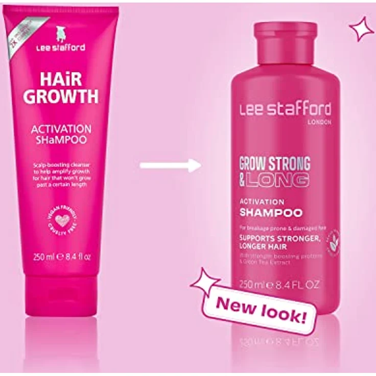Lee Stafford Grow Strong & Long Haarshampoo, 250 ml, für Haarwachstum und Stärkung der Wurzeln, vegan – Bild 5