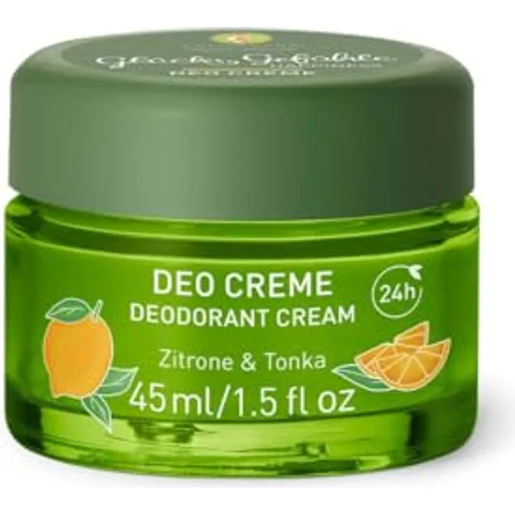 PRIMAVERA Glücksgefühle Deo Creme 45 ml – 24-Stunden Schutz – ohne Aluminiumsalze, Alkohol und Konservierungsstoffe - Bio Zitrone, Bio Tonka – vegan