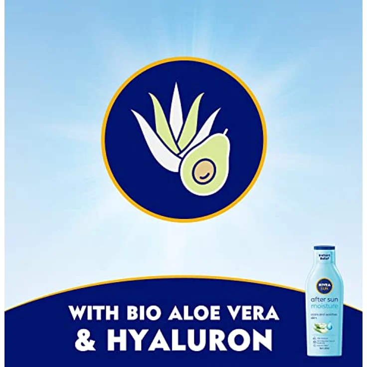Nivea After Sun Lotion mit Aloe Vera, 200ml feuchtigkeitsspendende After-Sun-Pflege – Bild 3
