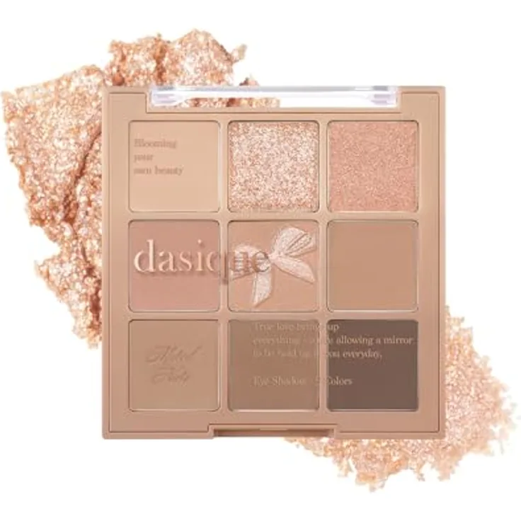 Dasique Eye Shadow Pallete Lidschattenpalette Farbton 24 Muted Nuts, 7 g, intensive Pigmentierung mit matter und glitzernder Textur