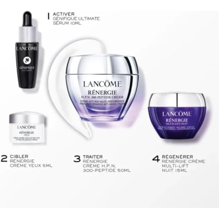 Lancôme Rénergie HPN 300 Cream Set, 4-tlg. Gesichtspflege-Set mit Gesichtscreme 50 ml, Gesichtsserum 10 ml, Augencreme 5 ml und Nachtcreme 15 ml, Anti-Aging, feuchtigkeitsspendend – Bild 2