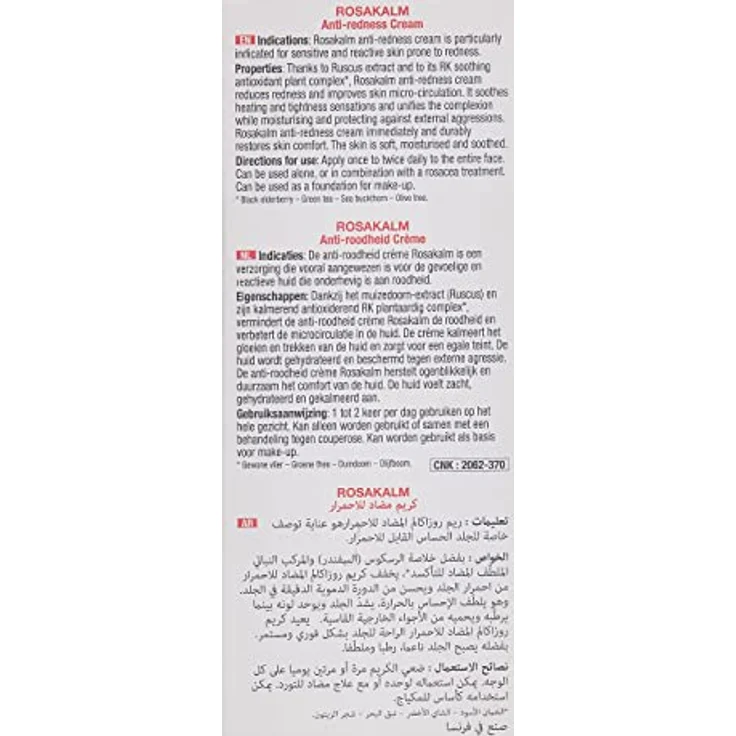 ACM Rosakalm Creme gegen Rötungen, feuchtigkeitsspendende Gesichtscreme für empfindliche Haut, beruhigende Wirkung und Make-up-Grundlage – Bild 3