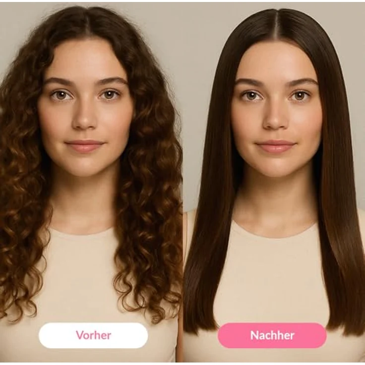 KU2 Cosmetics Haarglätteisen Bold, Extra breite 37 mm Keramik-Platten, LED-Display, 130–220 °C, 40 s Aufheizzeit, automatischer Shut-Off, vielseitig für glattes, lockiges Haar & voluminöse Wellen – Bild 5