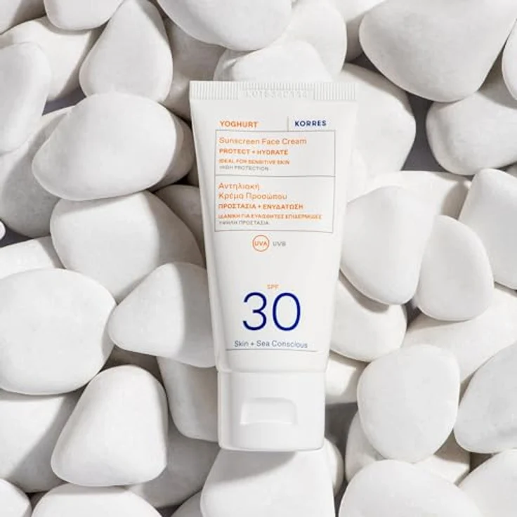 KORRES Yoghurt Sonnencreme für das Gesicht SPF30, 50 ml, für empfindliche Haut, nicht komedogen – Bild 2