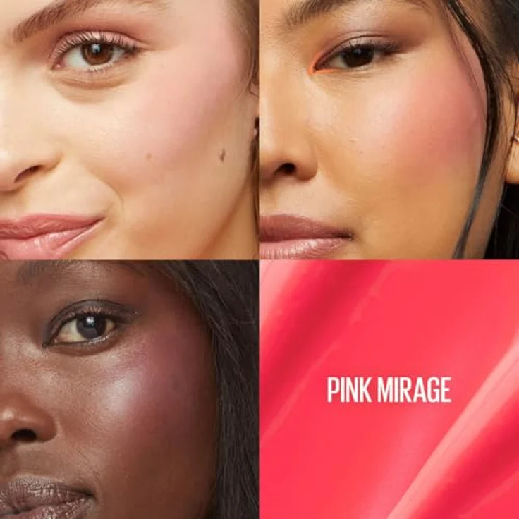 MAYBELLINE NEW YORK Sunkisser Matte flüssiges Rouge, mattes Blush in Pink Mirage, 4.7 ml – Bild 4