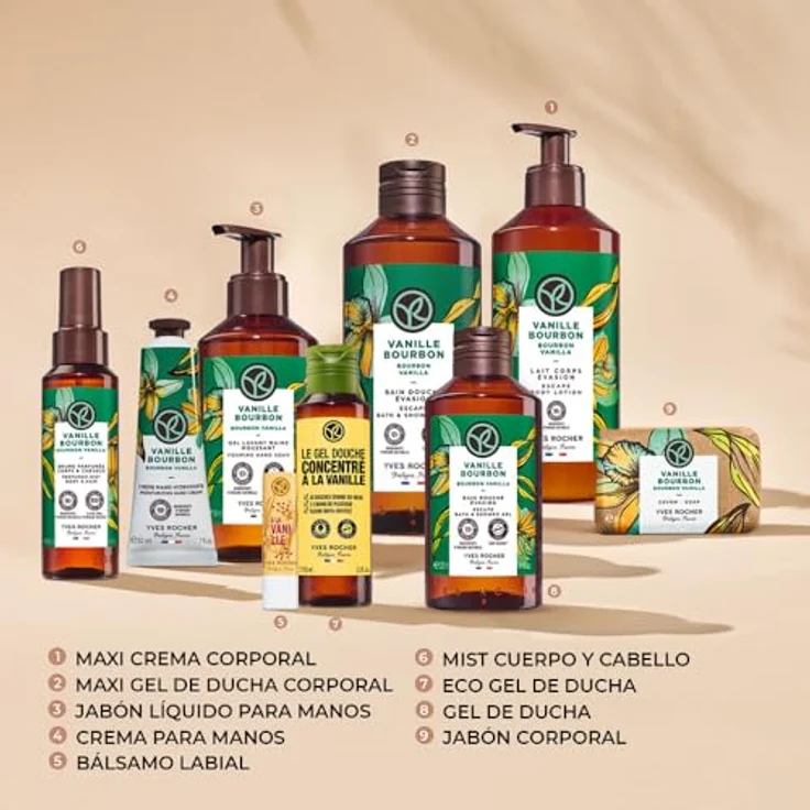 Yves Rocher Bain de Nature Bodylotion Bourbon Vanilla, 390 ml, langanhaltende Feuchtigkeit, vegan, für Damen – Bild 3