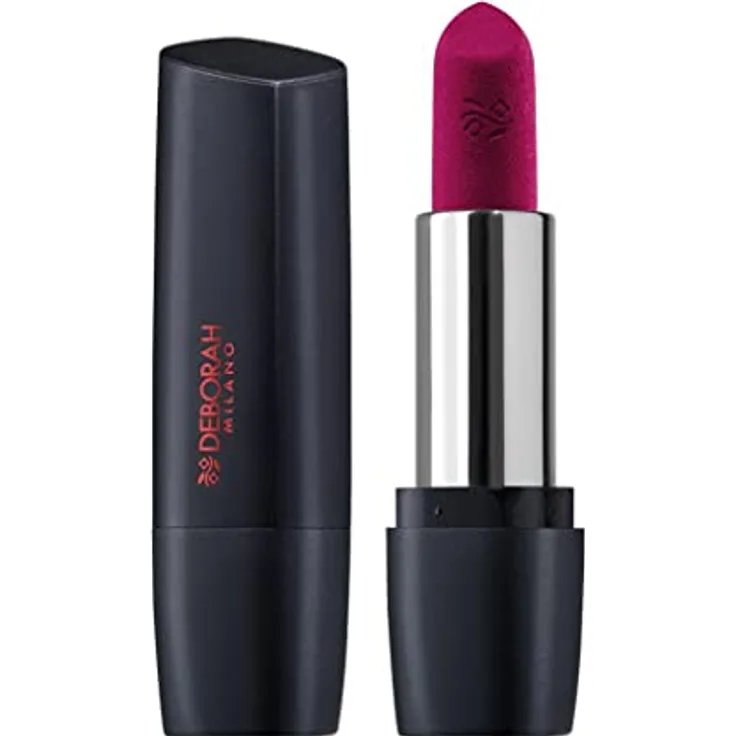 Deborah Milano Red Mat, Lippenstift, matt, mit Kollagen und Hyaluronsäure, 31 Berry Me, pflegende und erweichende Wirkung, spendet intensive und lang anhaltende Lippen, 4,5 g