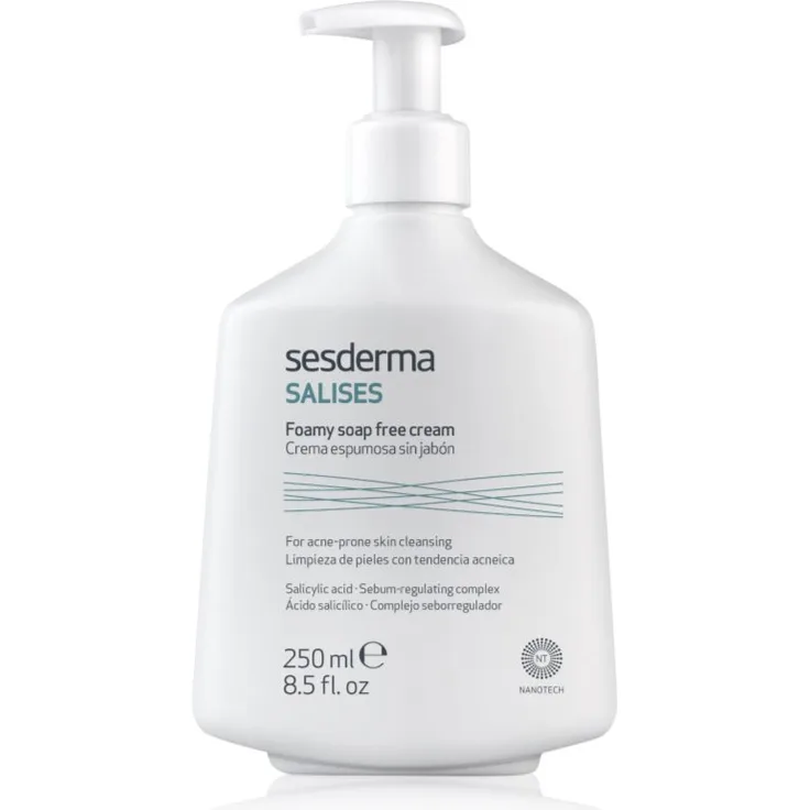 Sesderma Salises Foamy soap-free cream Reinigungsgel, 250 ml, gegen Akne, für tiefenreine, matte Haut