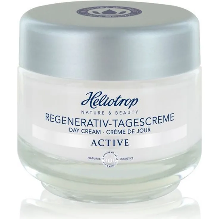 Heliotrop Active Regenerativ- Tagescreme, spendet intensiv Feuchtigkeit, mildert Fältchen,, 50ml mit pflegender Wirkung