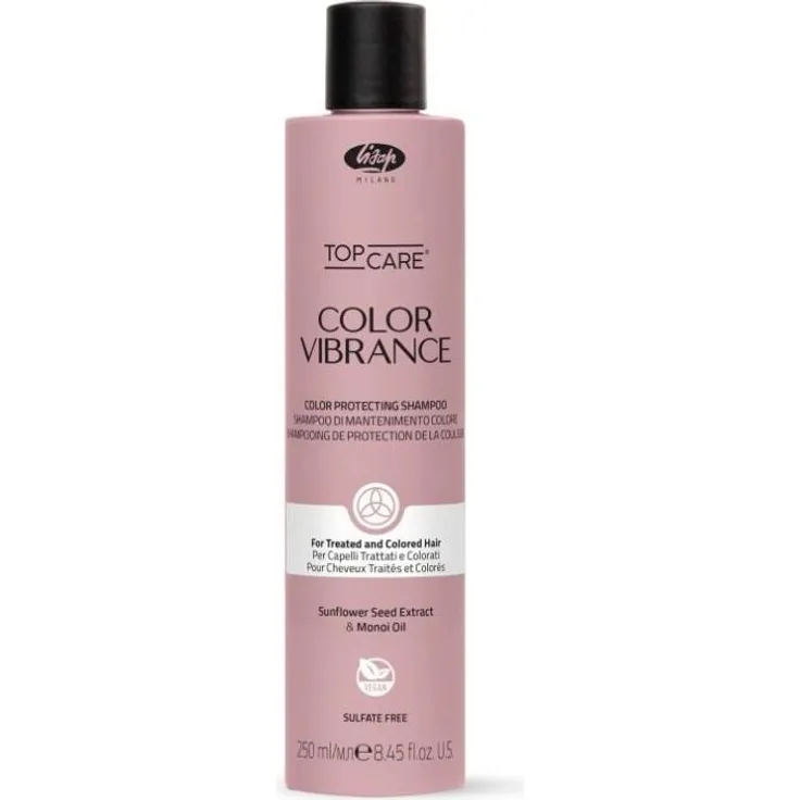 Lisap Top Care Color Vibrance Protecting Shampoo 250ml, UV-Schutz und intensive Feuchtigkeit für glänzendes Haar