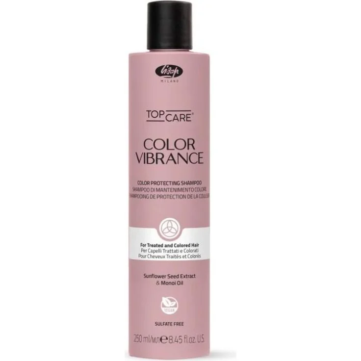 Lisap Top Care Color Vibrance Protecting Shampoo 250ml, UV-Schutz und intensive Feuchtigkeit für glänzendes Haar