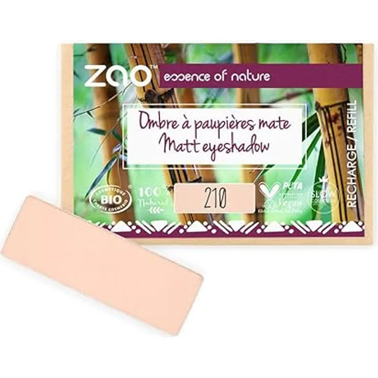 Zao Matt Eyeshadow Refill, 1,3 g Lidschatten oder Primer in verschiedenen Farben mit erstklassiger Deckkraft