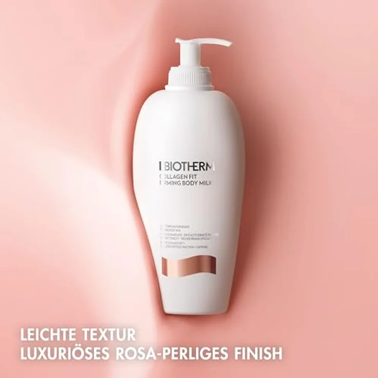 Biotherm Collagen Fit Körpermilch mit Biotech Plankton™, Kollagen-Peptid-Fraktion & Koffein, 400ml - für straffere Haut mit 48H Feuchtigkeit und einem goldenen Glow – Bild 3