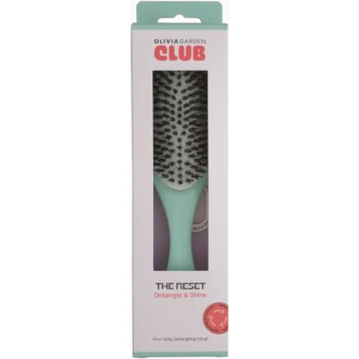 Olivia Garden Club THE RESET CUSHION Detangling & Shine Hairbrush, ergonomische mintgrüne Bürste mit flexiblen Borsten für sanftes Entwirren und natürlichen Glanz – Bild 2