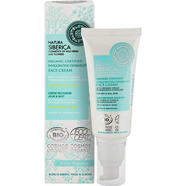 Natura Siberica Crema de Día y Noche Facial Vigorizante, 50 ml, feuchtigkeitsspendend mit Vitamin B, C und Hyaluronsäure – Bild 1