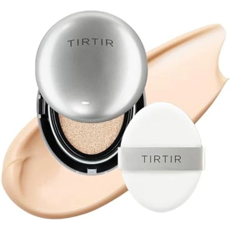 TIRTIR Mask Fit Aura Cushion Mini, feuchtigkeitsspendendes Make-up mit Hyaluronsäure, Farbton 17C Porcelain, 4.5 g – Bild 1