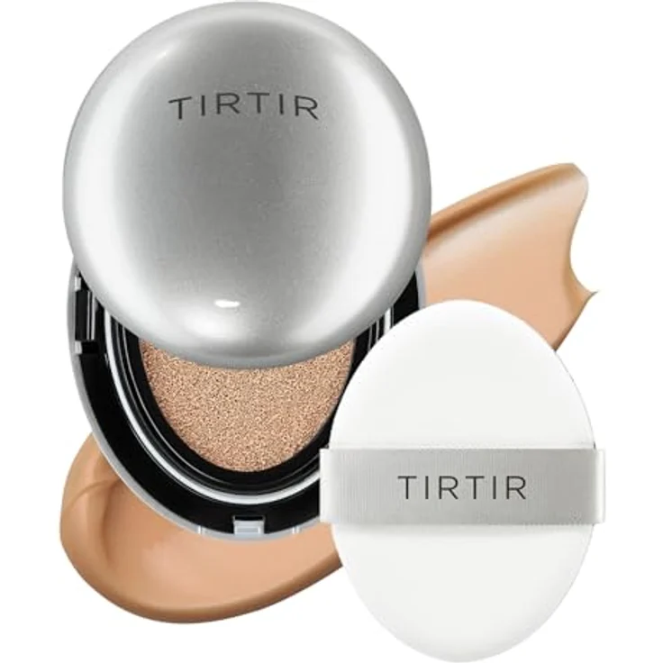 TIRTIR Mask Fit Aura Cushion, feuchtigkeitsspendendes Make-up mit hoher Deckkraft zur Verjüngung der Gesichtshaut, Farbton 33C Hazel, 18 g – Bild 1