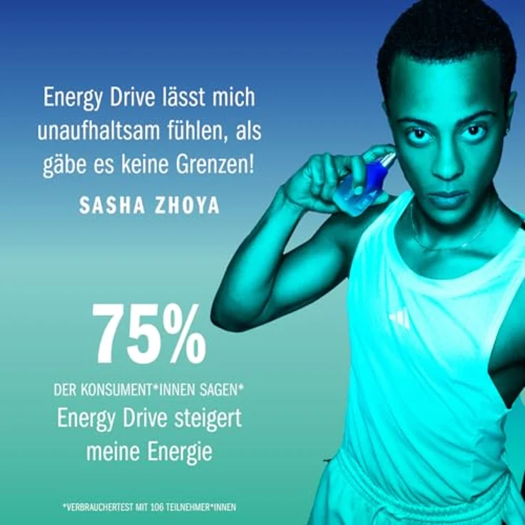 adidas Vibes Energy Drive Eau de Parfum, langanhaltender Unisex-Duft mit natürlichen ätherischen Ölen, 100ml – Bild 4